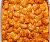 The best chicken tater tot casserole for potlucks.